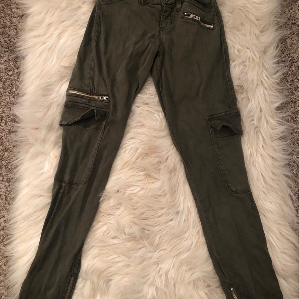Olive Green GUESS Cargo Pants